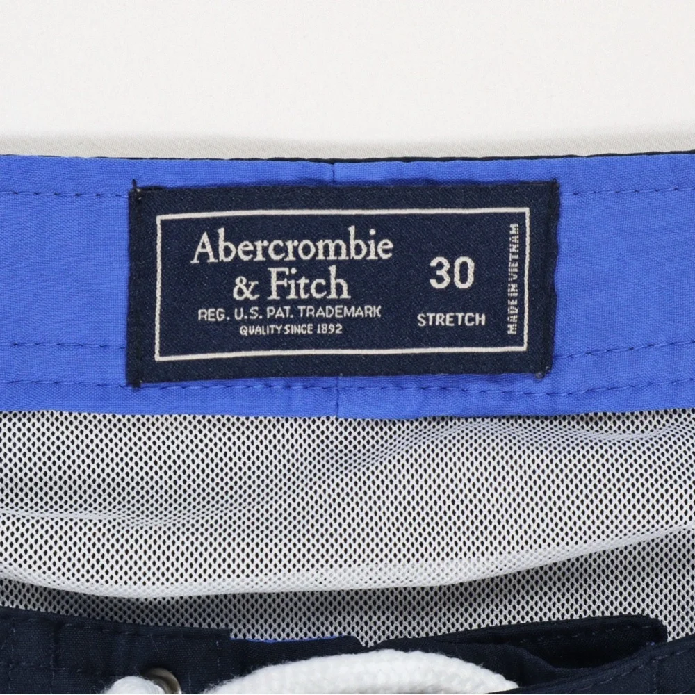 Abercrombie & Fitch‎ Men's Board Shorts Size 30 Navy Blue Stretch Pockets